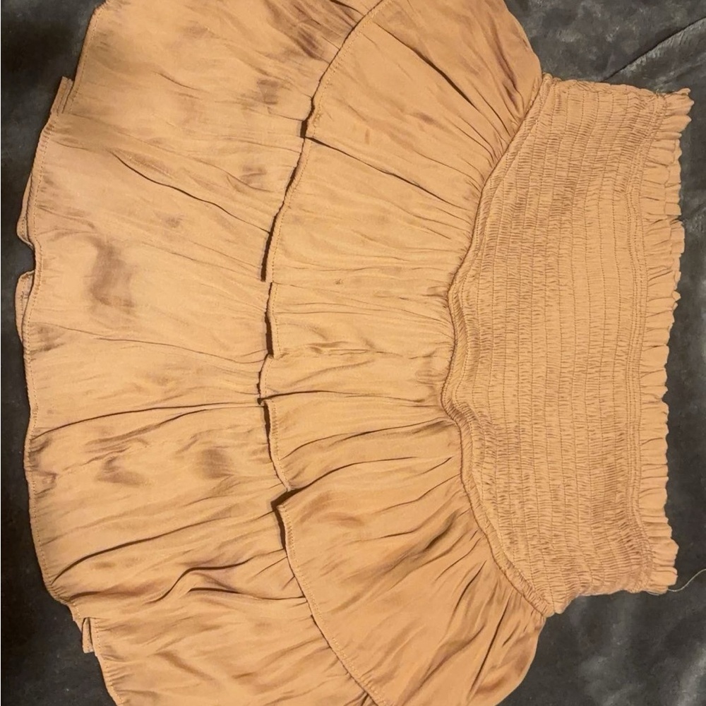 Tan Ruffled Women's Skirt